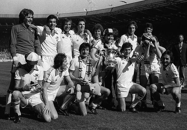 West Ham United with the FA Cup after beating Arsenal in the 1980 Cup Final