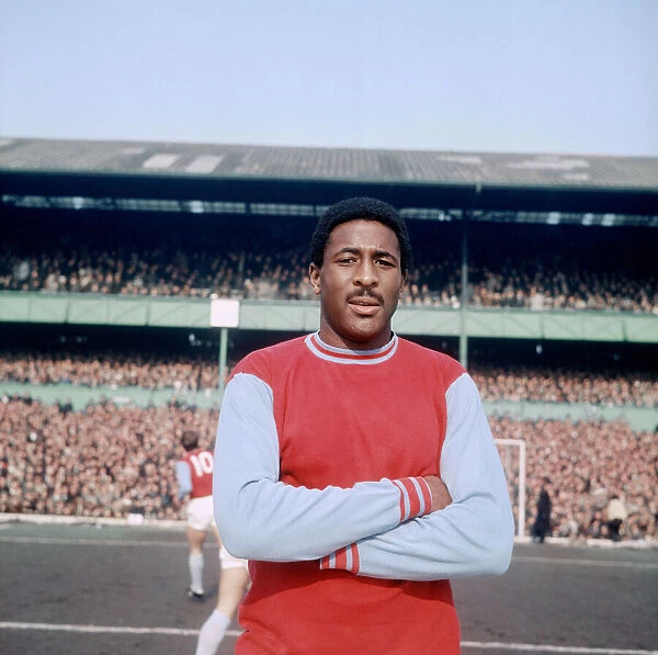 West Ham United footballer Clyde Best poses before a league match at Upton Park