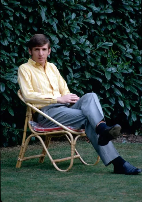 Framed Print : West Ham United footballer Martin Peters relaxes sitting on a deckchair October