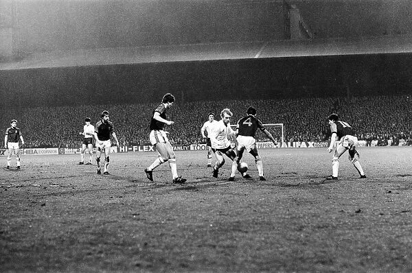 West Ham United v Tottenham Hotspur league match at Upton Park 1st January 1983