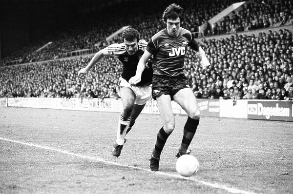 West Ham v. Arsenal. David O Leary and Trevor Brooking. 10th May 1983