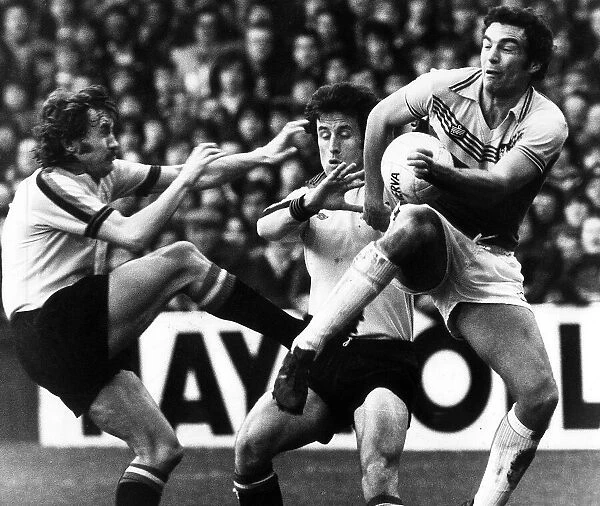 West Hams Trevor Brooking clashes with Watford