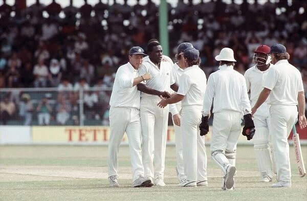 West Indies Cricket. West Indies v. England 5th Test. April 1990 England Celebrate