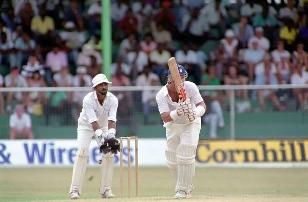 West Indies Cricket. West Indies v. England 5th Test. April 1990 Jeff Dujon