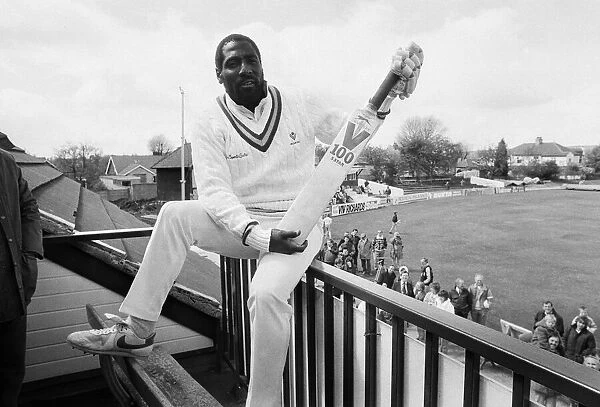 West Indies cricketer Richards at Riston County Cricket club where spent the 1987 season