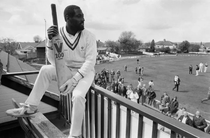 Framed Print : West Indies cricketer Richards at Riston County Cricket club where spent the 1987 season Framed Print : West Indies cricketer Richards at Riston County Cricket club where spent the 1987 season