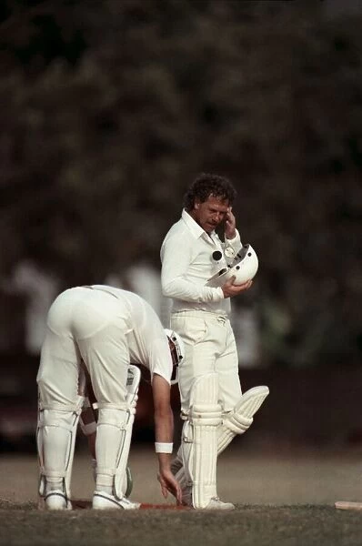 West Indies v. England. One Day International. February 1990 90-0872-188. Wayne Larkins