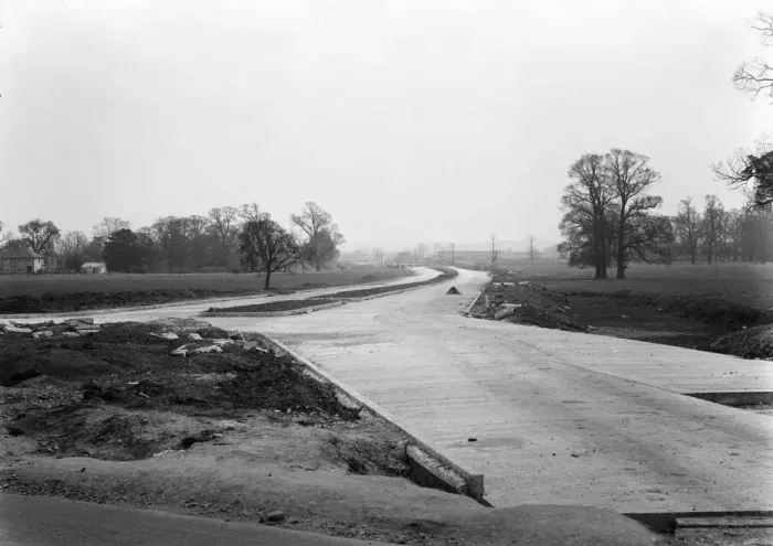 Framed Print : Western Avenue under construction Hillingdon Circa 1934