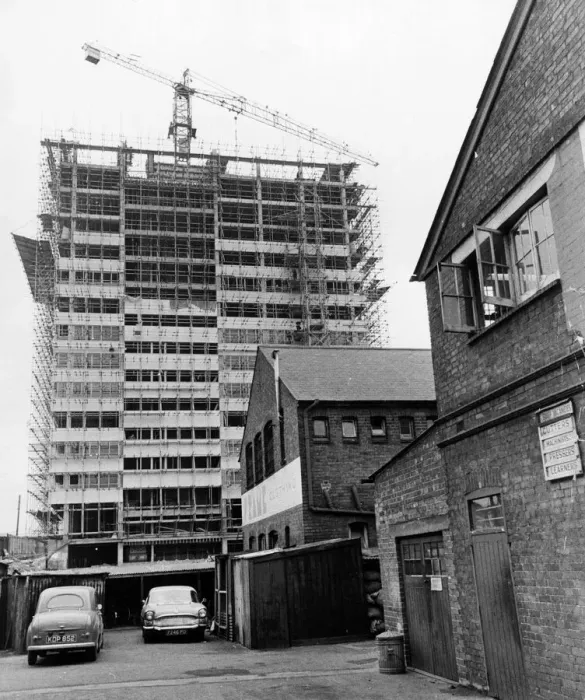 Framed Print : Western Tower, Station Hill, Reading, 2nd March 1966 Framed Print : Western Tower, Station Hill, Reading, 2nd March 1966