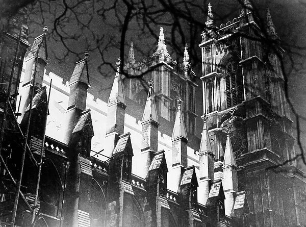 Westminster Abbey floodlit 21st February 1935