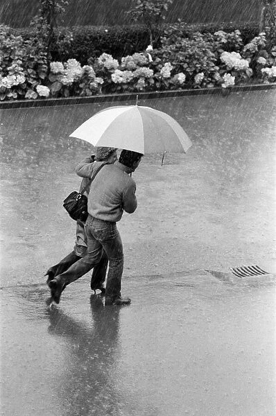 Wet weather at the Wimbledon Championships. 28th June 1982