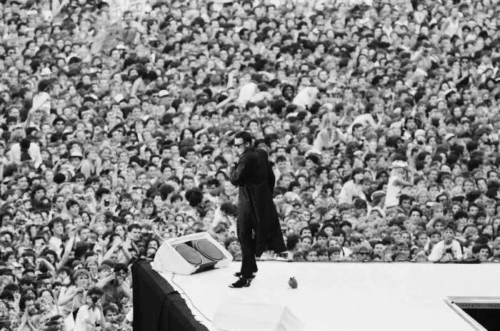 Framed Print : Wham. The Farewell Concert at Wembley Stadium, London England (Picture Framed Print : Wham. The Farewell Concert at Wembley Stadium, London England (Picture