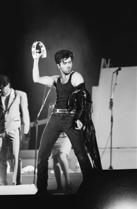Framed Print : Wham. The Farewell Concert at Wembley Stadium, London England (Picture Framed Print : Wham. The Farewell Concert at Wembley Stadium, London England (Picture