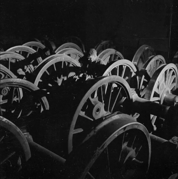 Framed Print : A wheel tapper seen here checking the wheels at the Lowa Montages Fabrik Steam Locomotive Framed Print : A wheel tapper seen here checking the wheels at the Lowa Montages Fabrik Steam Locomotive