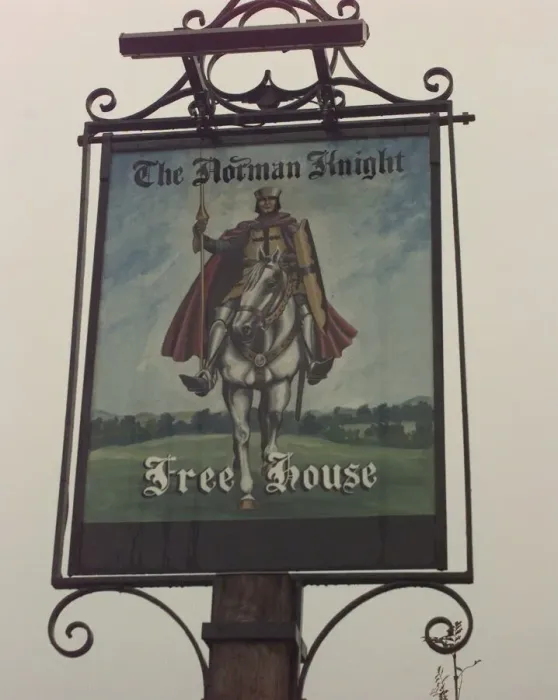 Framed Print : Whichford, Warwickshire. The sign of the Norman Knight pub Framed Print : Whichford, Warwickshire. The sign of the Norman Knight pub