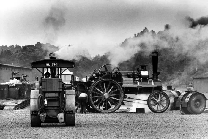 Framed Print : A whiff of the atmosphere at Corbridge on 11th June 1988 at the annual Steam Traction