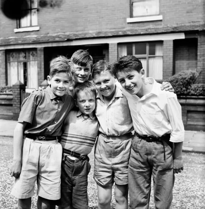 Framed Print : Whit Walks Manchester A group of young lads seen here in their neighbourhood before
