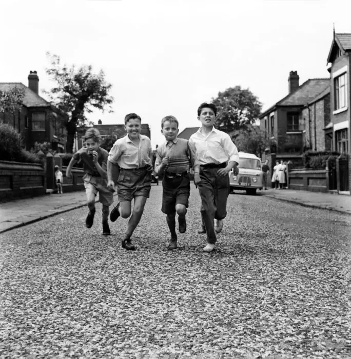 Framed Print : Whit Walks Manchester A group of young lads seen here in their neighbourhood before