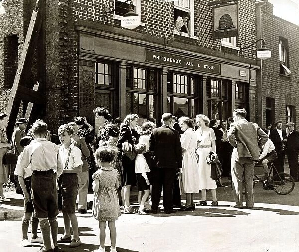 Whitbreads Ale & Stout Pub, July 1949 Members of the 64 saloon bar waiting