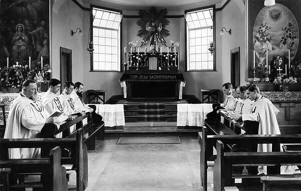 The White Fathers in their chapel. Heston, Middlesex. 24th May 1930