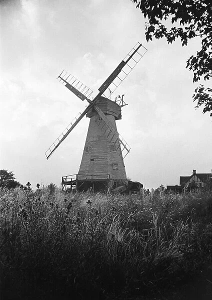 White Mill in Headcorn, Kent. The mill was Demolished in 1952. August 1946