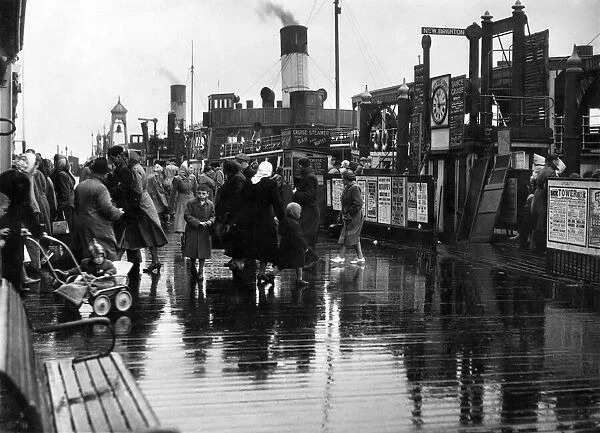 White holidays Liverpool. The ferry boat passengers at Liverpool Landing Stage did not