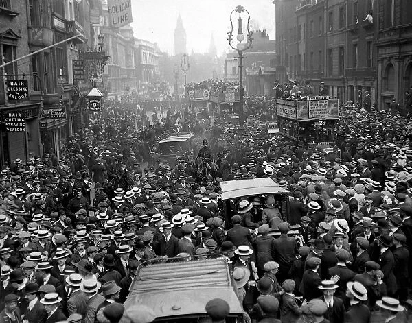 Whitehall London after Miss Sylvia Pankhurst was re arrested