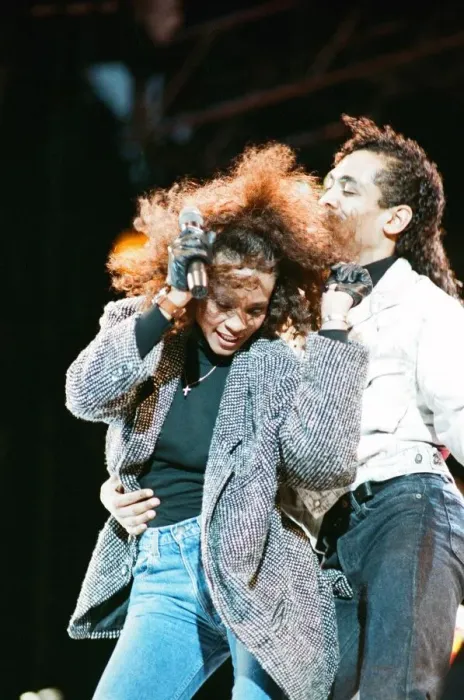 Framed Print : Whitney Houston singing at Freedomfest: Nelson Mandela 70th Birthday Celebration