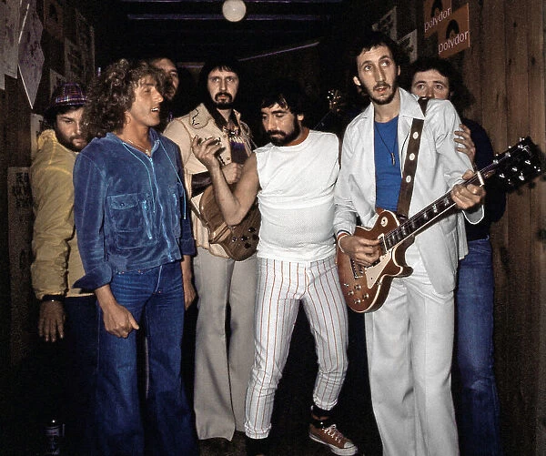 The Who backstage before concert June 1976