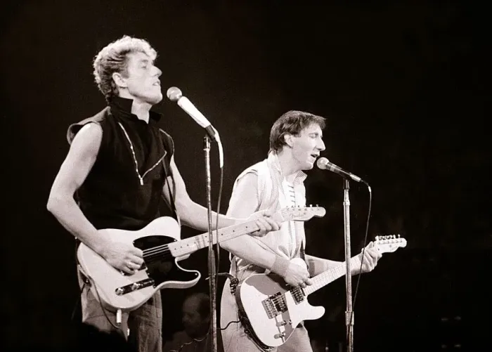Framed Print : The Who in Concert, Roger Daltrey and pete Townsend performing on stage in Toronto Framed Print : The Who in Concert, Roger Daltrey and pete Townsend performing on stage in Toronto