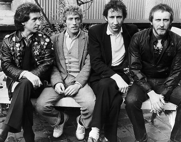 The Who Pop Group from left Kenny Jones Roger Daltrey Peter Townshend John Entwistle