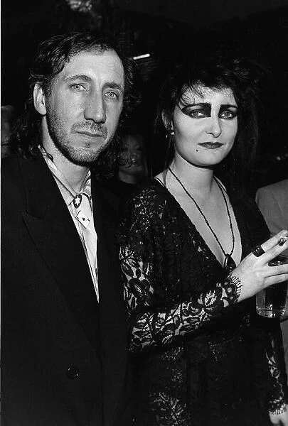 The Who pop guitarist Pete Townshend and 1985 punk singer Siouxsie Sioux at