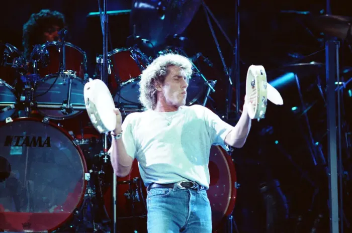 Framed Print : The Who rock group performing on stage in America during their reunion tour in Framed Print : The Who rock group performing on stage in America during their reunion tour in