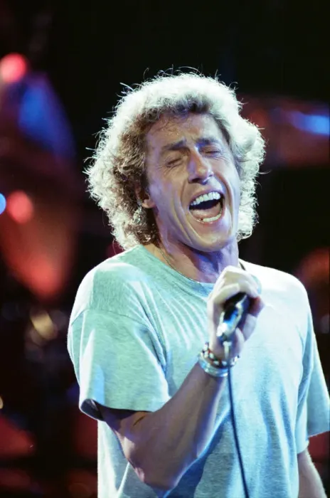 Framed Print : The Who rock group performing on stage in America during their reunion tour in Framed Print : The Who rock group performing on stage in America during their reunion tour in