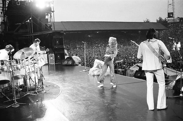 The Who rock group performing at The Valley, home of Charlton Athletic football club