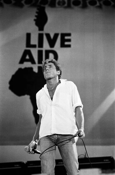 The Who rock group, performing at Wembley Stadium for Live Aid