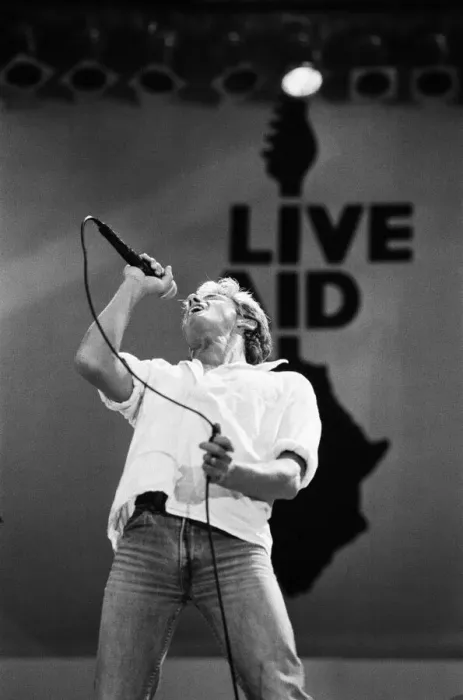 Framed Print : The Who rock group, performing at Wembley Stadium for Live Aid
