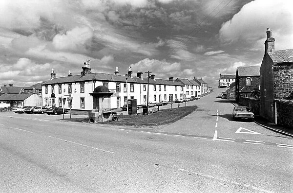 A wide-angle shot looking into Embleton village, taken 5th November 1988