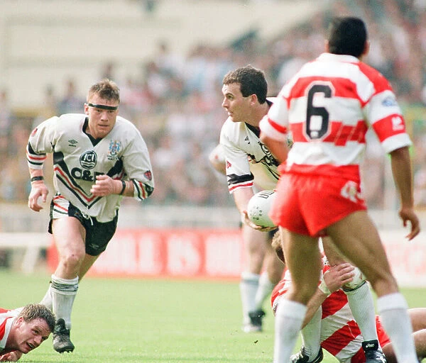 Widnes captain Paul Hulme seen here in action against Wigan during the Rugby League Cup