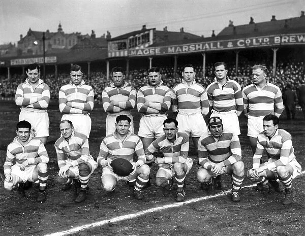 Wigan team forestock: Back row standing: L to R. Hudson, Ratcliffe, Ashcroft, Barton