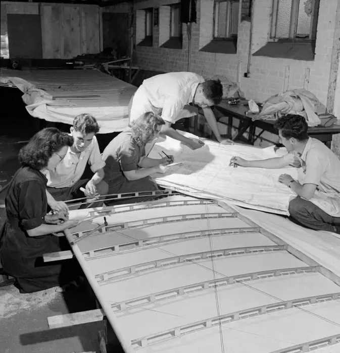 Framed Print : A Wight Brothers Kitty Hawk aeroplane replica being constructed Framed Print : A Wight Brothers Kitty Hawk aeroplane replica being constructed