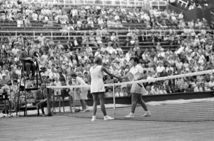 Framed Print : The Wightman Cup held at All England Lawn Tennis and Croquet Club, Wimbledon