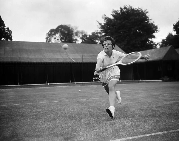 The Wightman Cup Tennis girls commence a stiff training session at Wimbledon today