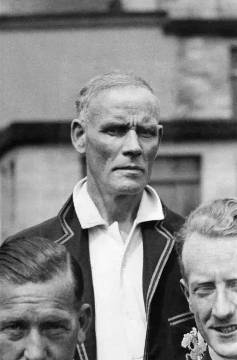 Framed Print : Wilf Rhodes in his last Yorkshire v Lancashire game and Sid Barnes