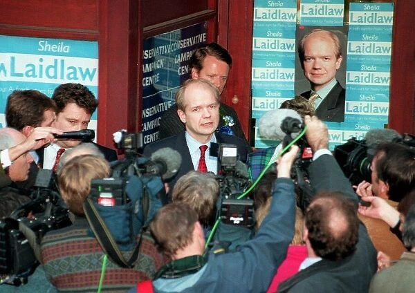 William Hague MP on streets of Paisley November 1997