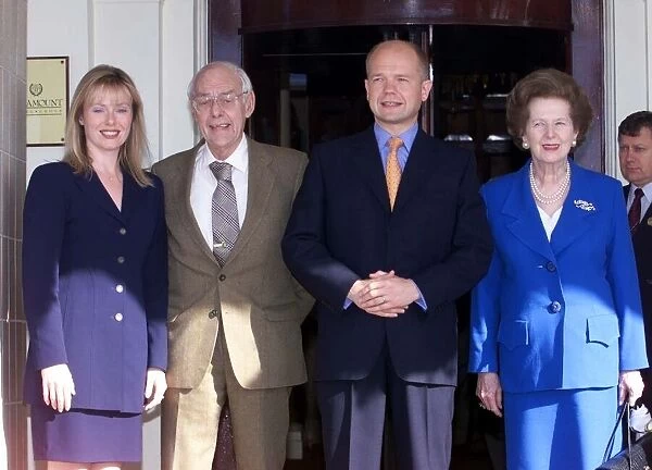 William Hague October 1999 Leader of the Conservative party stands alongside Lady