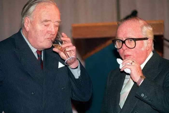 Framed Print : William Whitelaw Conservative MP January 1990 With Sir Richard Attenborough Framed Print : William Whitelaw Conservative MP January 1990 With Sir Richard Attenborough