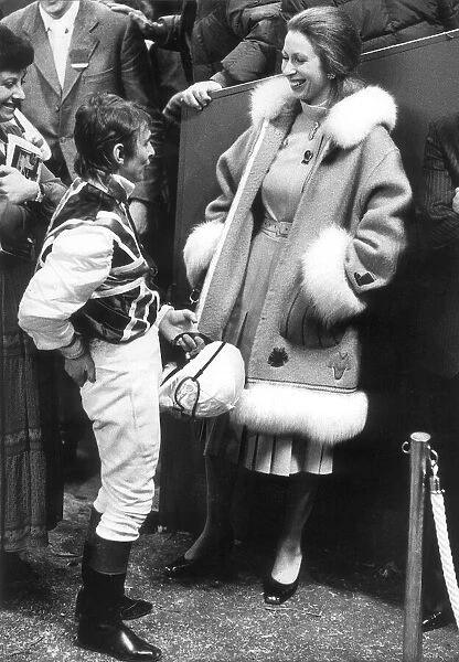 WILLIE CARSON AND PRINCESS ANNE LAUGHING - 13 DECEMBER 1979