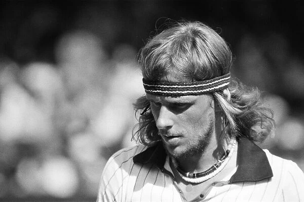 Wimbledon 1976. Bjorn Borg against R. Tanner, 1st July 1976
