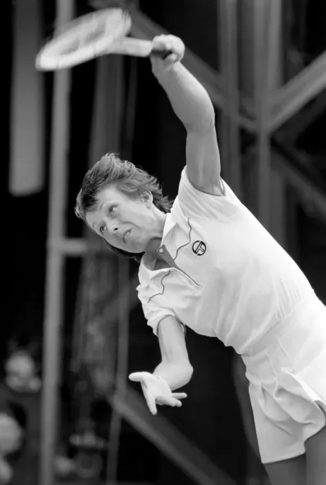 Framed Print : Wimbledon 1980. 7th day. Navratilova (U. S. ) vs. K. Jordan (U. S. ) on court one today Framed Print : Wimbledon 1980. 7th day. Navratilova (U. S. ) vs. K. Jordan (U. S. ) on court one today